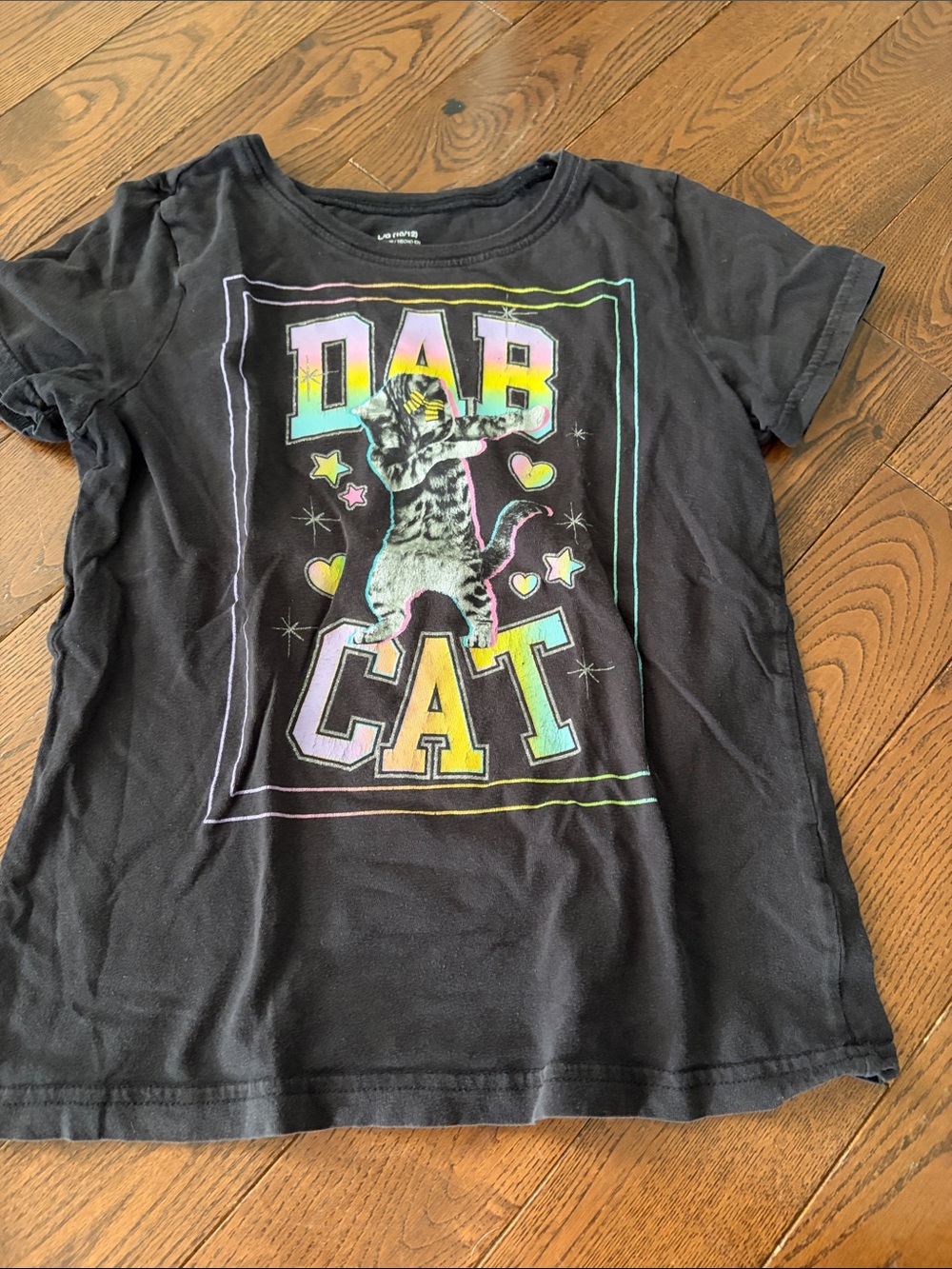 🔥 5/$25 - Kids Black 'Dab Cat' Graphic Tee